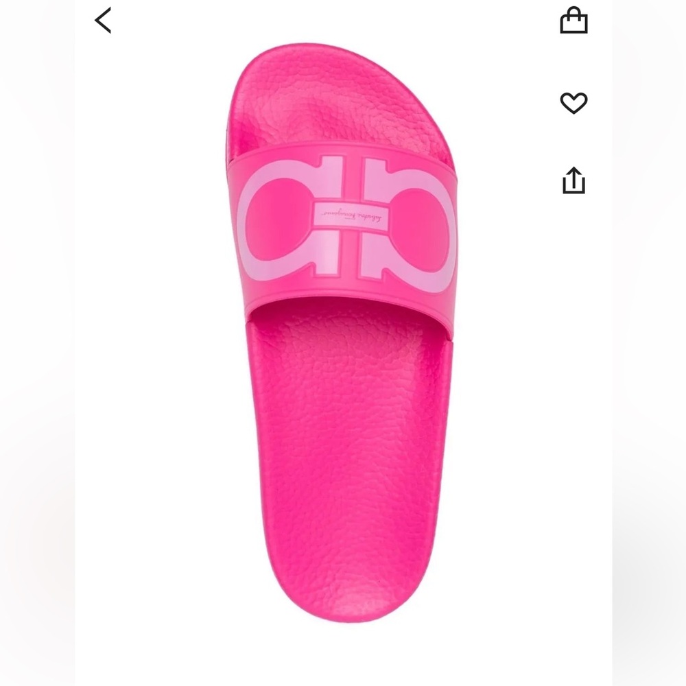 Salvatore Ferragamo Pink Slide Sandals